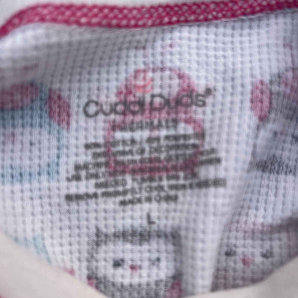 Cuddl Duds Owl Print Pajama Set - Pink and Blue - Picture 2 of 4